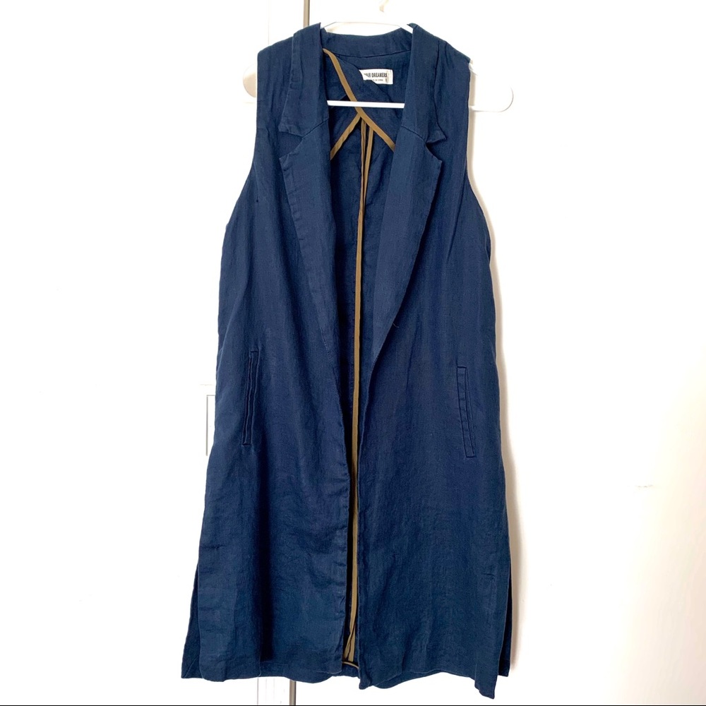 Anthropologie 4Our Dreamers Open Front Linen Vest